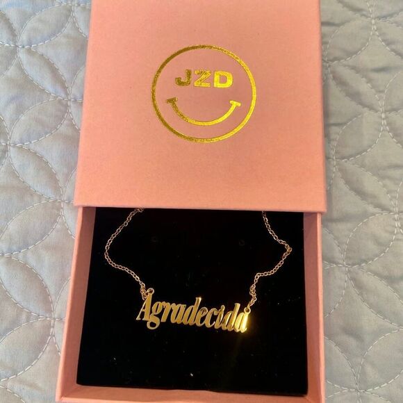 Gold Plated Thankful Necklace - NEW - Picture 2 of 2